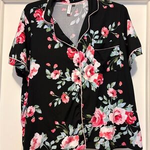 Floral Black Pajamas